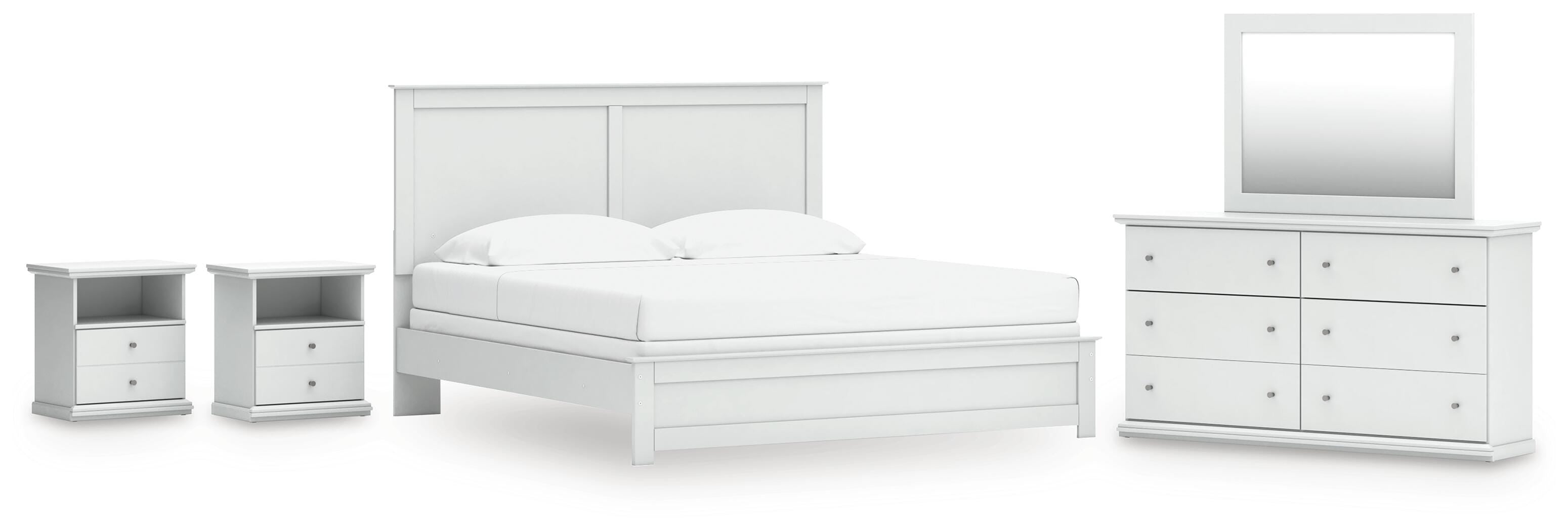 Bostwick Shoals Panel Bed, Dresser, Mirror and 2 Nightstands