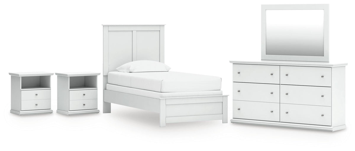 Bostwick Shoals Panel Bed, Dresser, Mirror and 2 Nightstands