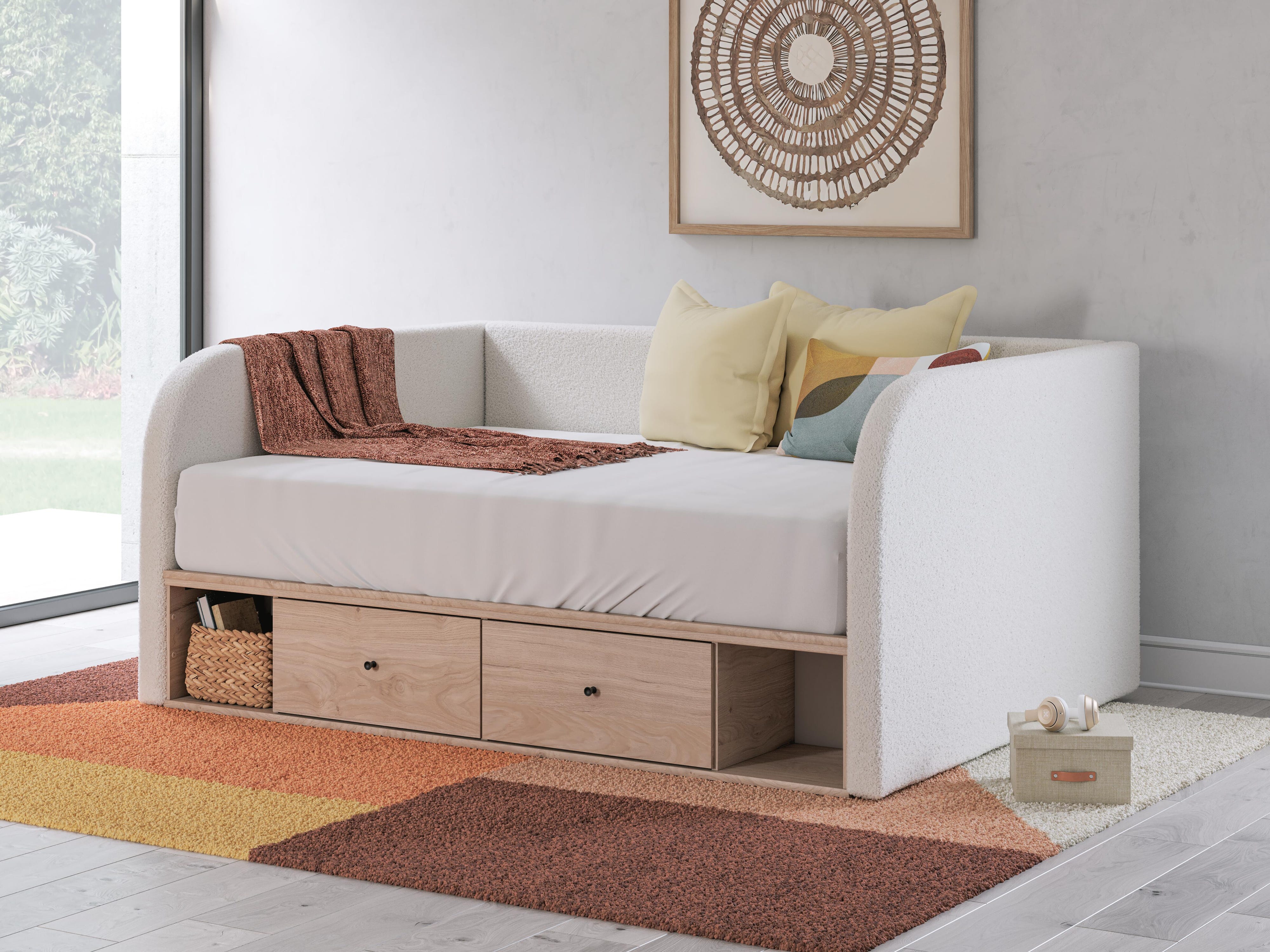 Arloster Upholstered Day Bed with Storage