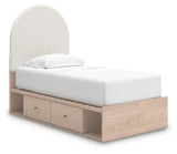 Arloster Upholstered Panel Bed with Storage