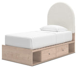 Arloster Upholstered Panel Bed with Storage