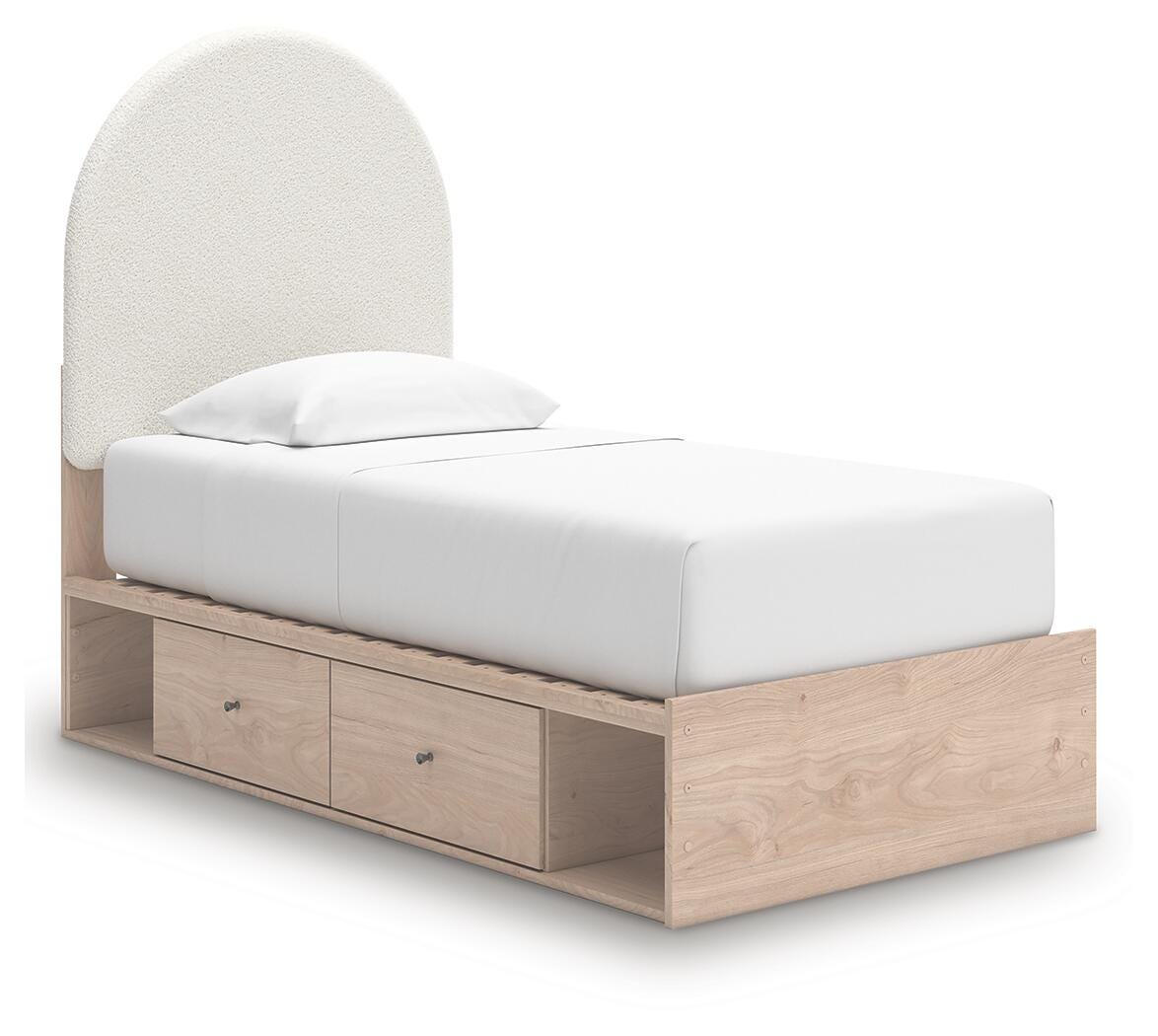Arloster Upholstered Panel Bed with Storage