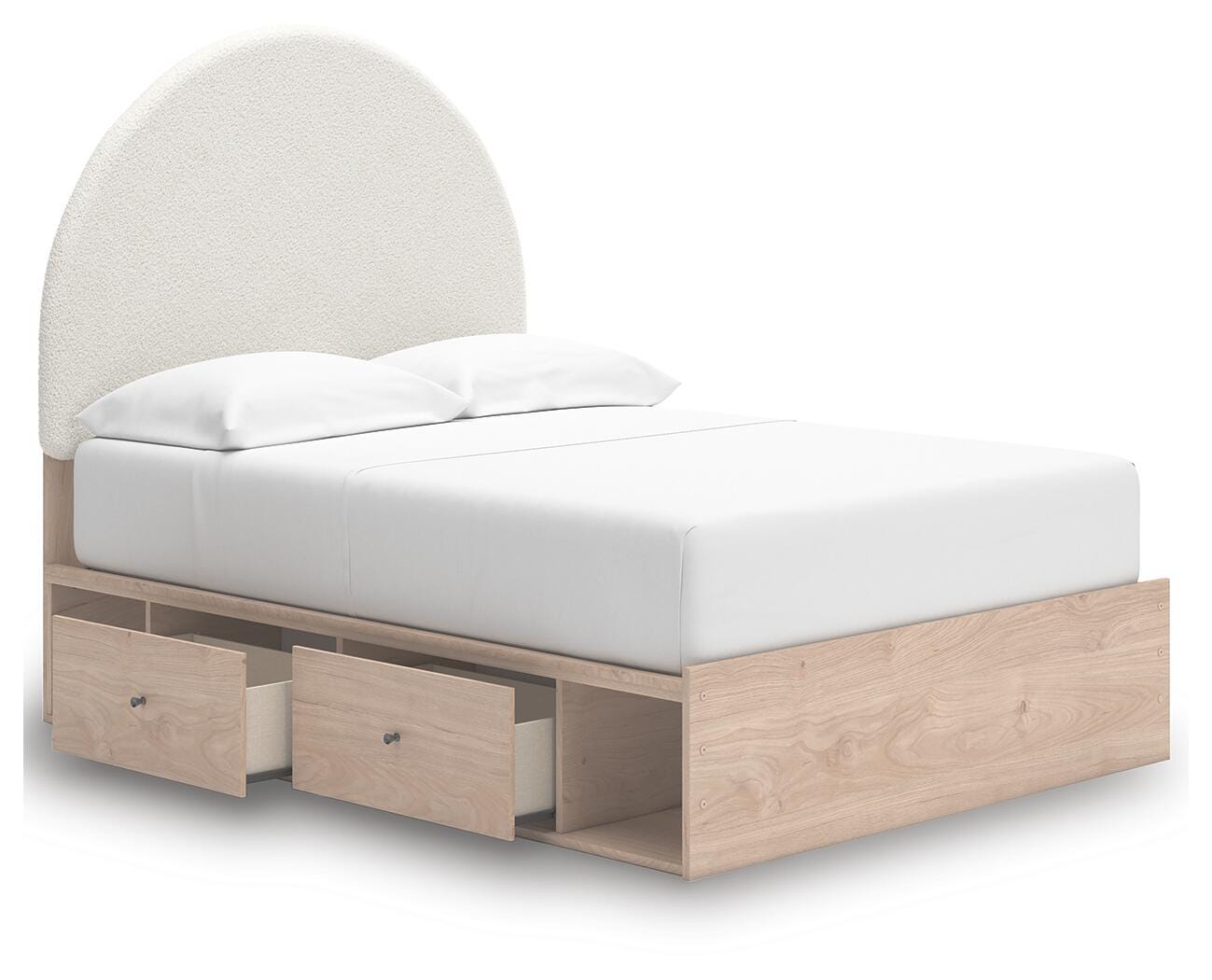 Arloster Upholstered Panel Bed with Storage