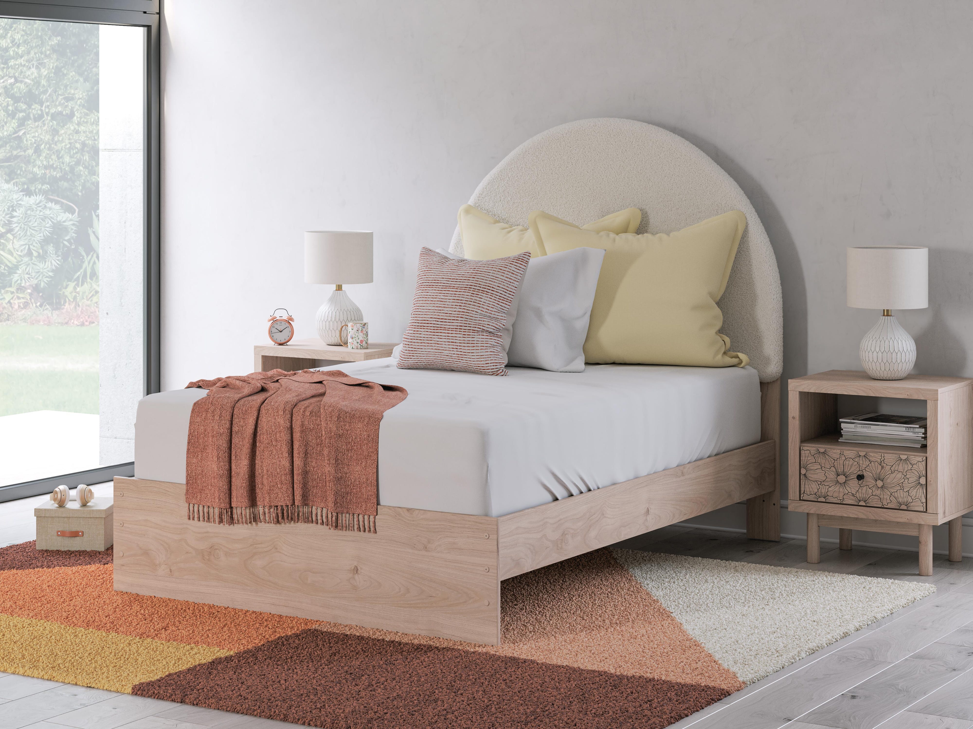 Arloster Upholstered Panel Bed