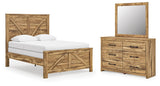 Maystonna Crossbuck Panel Bed, Dresser and Mirror