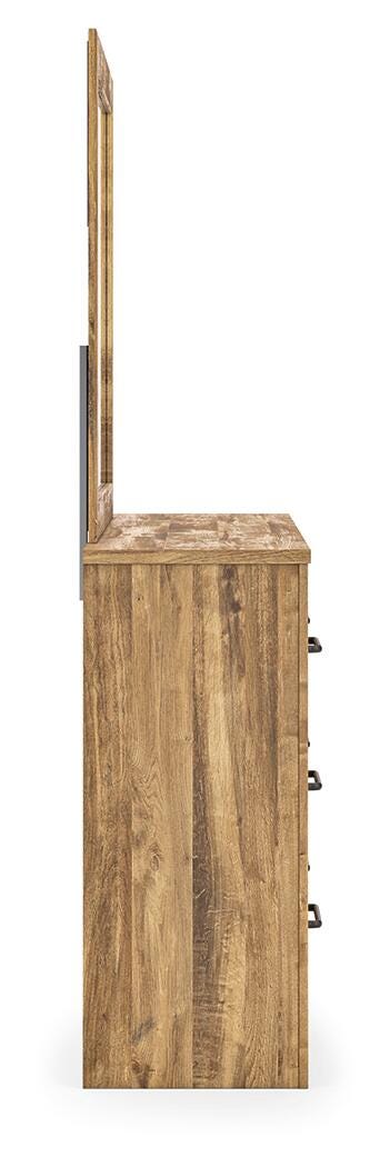 Maystonna Crossbuck Panel Bed, Dresser, Mirror and Nightstand
