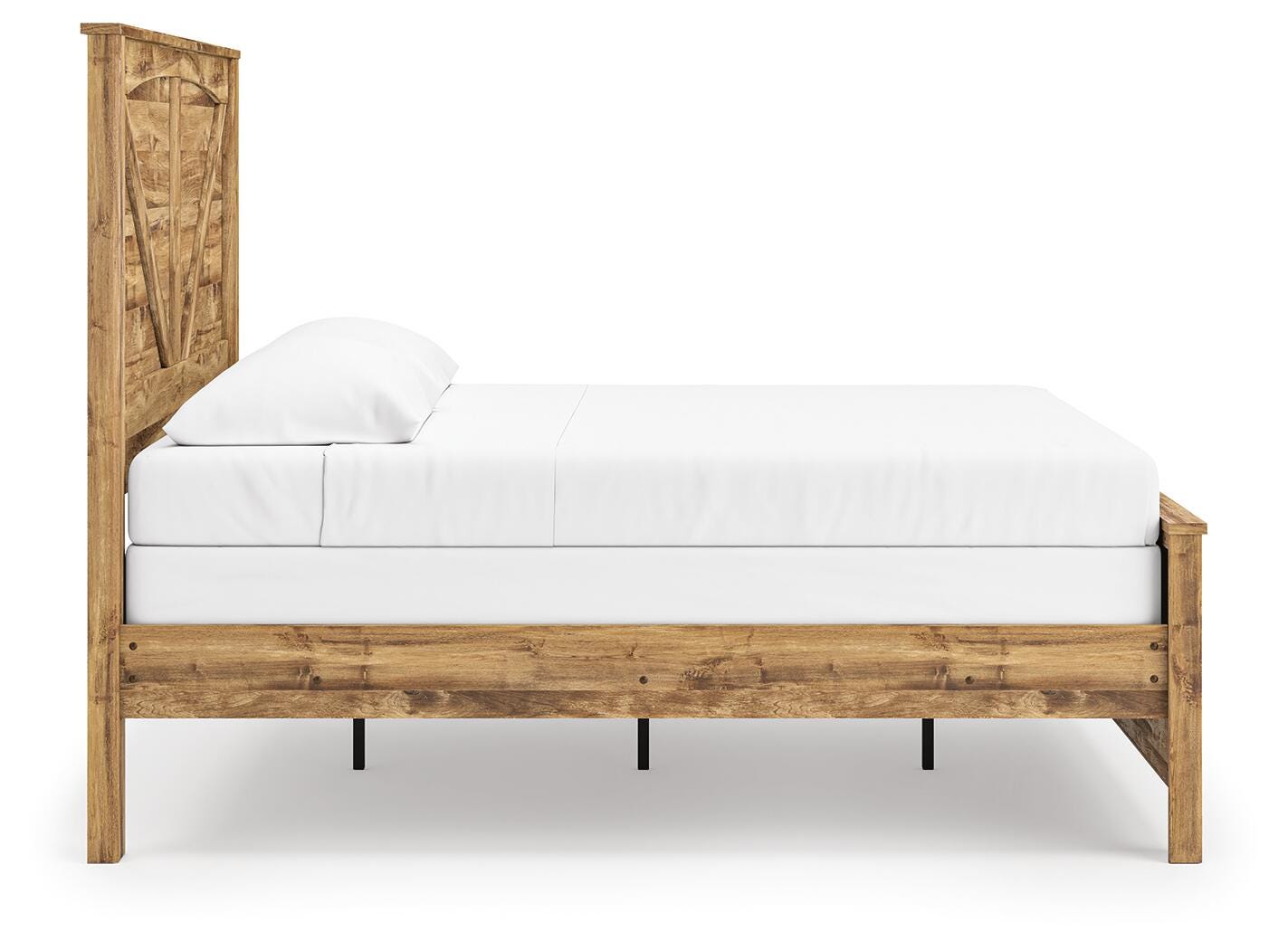 Maystonna Crossbuck Panel Bed, Dresser, Mirror and Nightstand