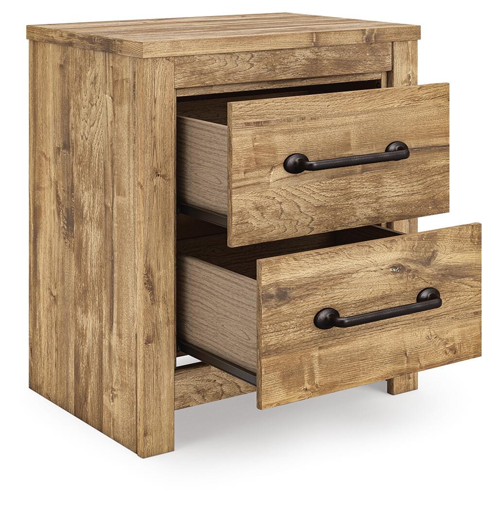 Maystonna Crossbuck Panel Bed, Dresser, Mirror and Nightstand