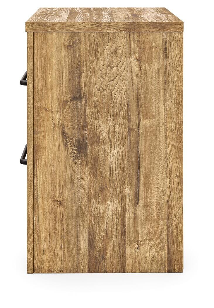 Maystonna Crossbuck Panel Bed, Dresser, Mirror and Nightstand