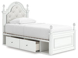 Kozlani Upholstered Panel Bed with Storage