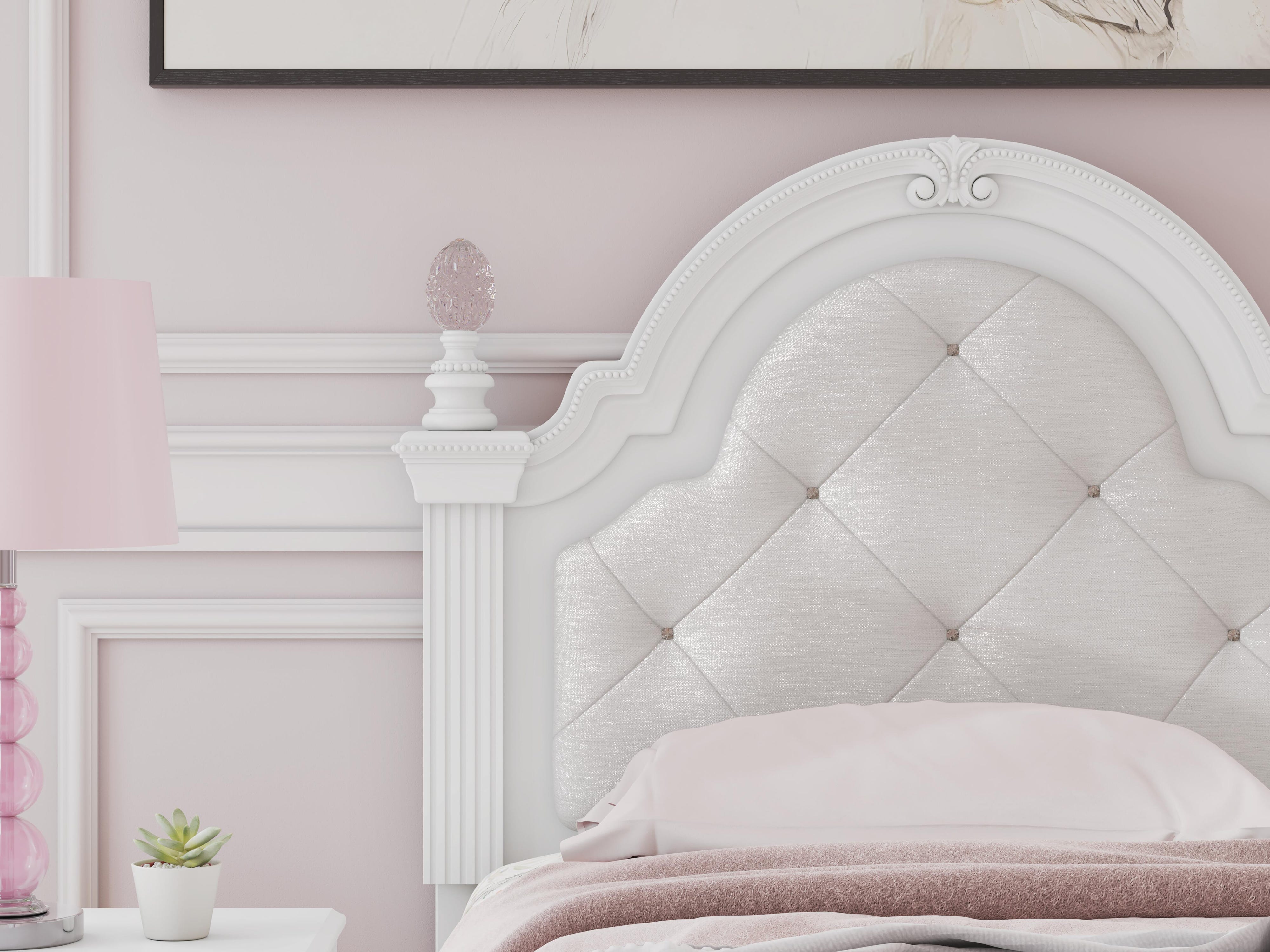 Kozlani Upholstered Panel Storage Bed, Dresser, Mirror and Nightstand