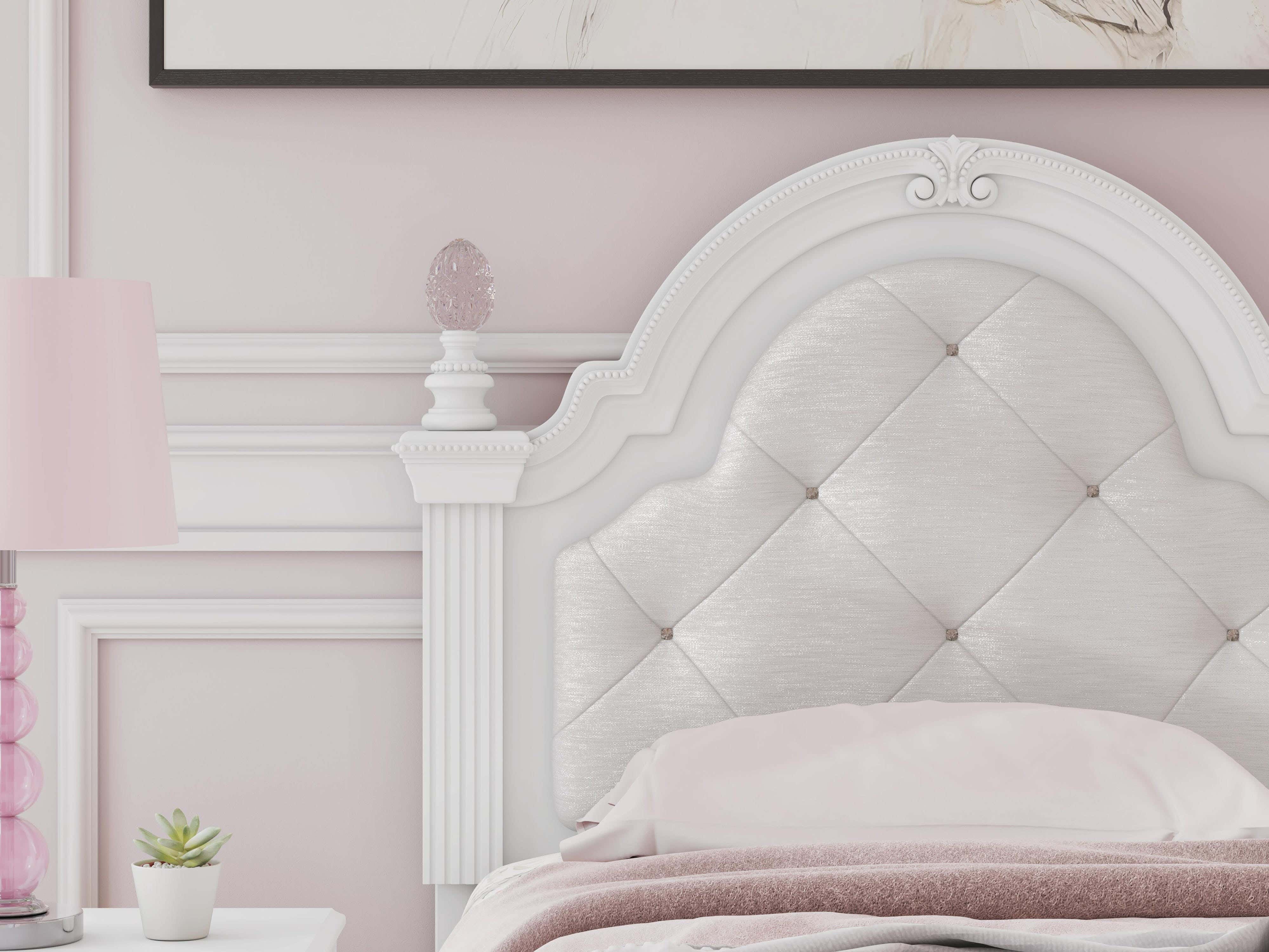 Kozlani Upholstered Panel Storage Bed, Dresser and Mirror