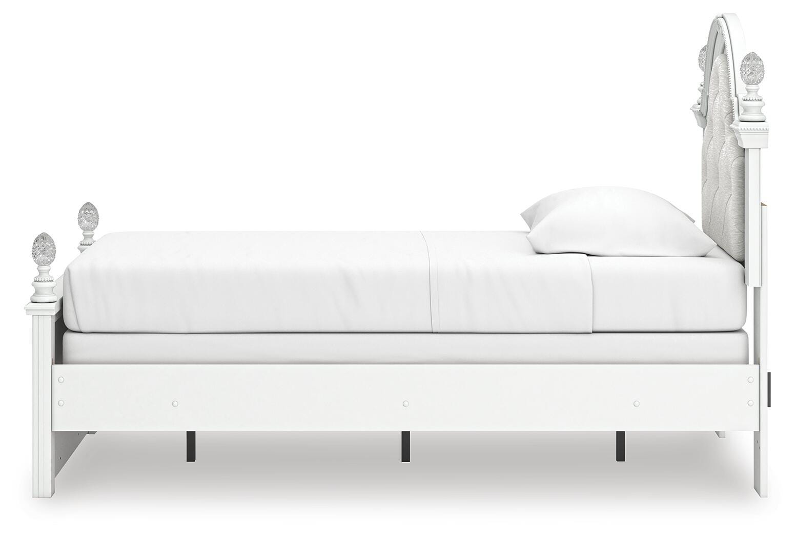Kozlani Upholstered Panel Bed, Dresser and Nightstand