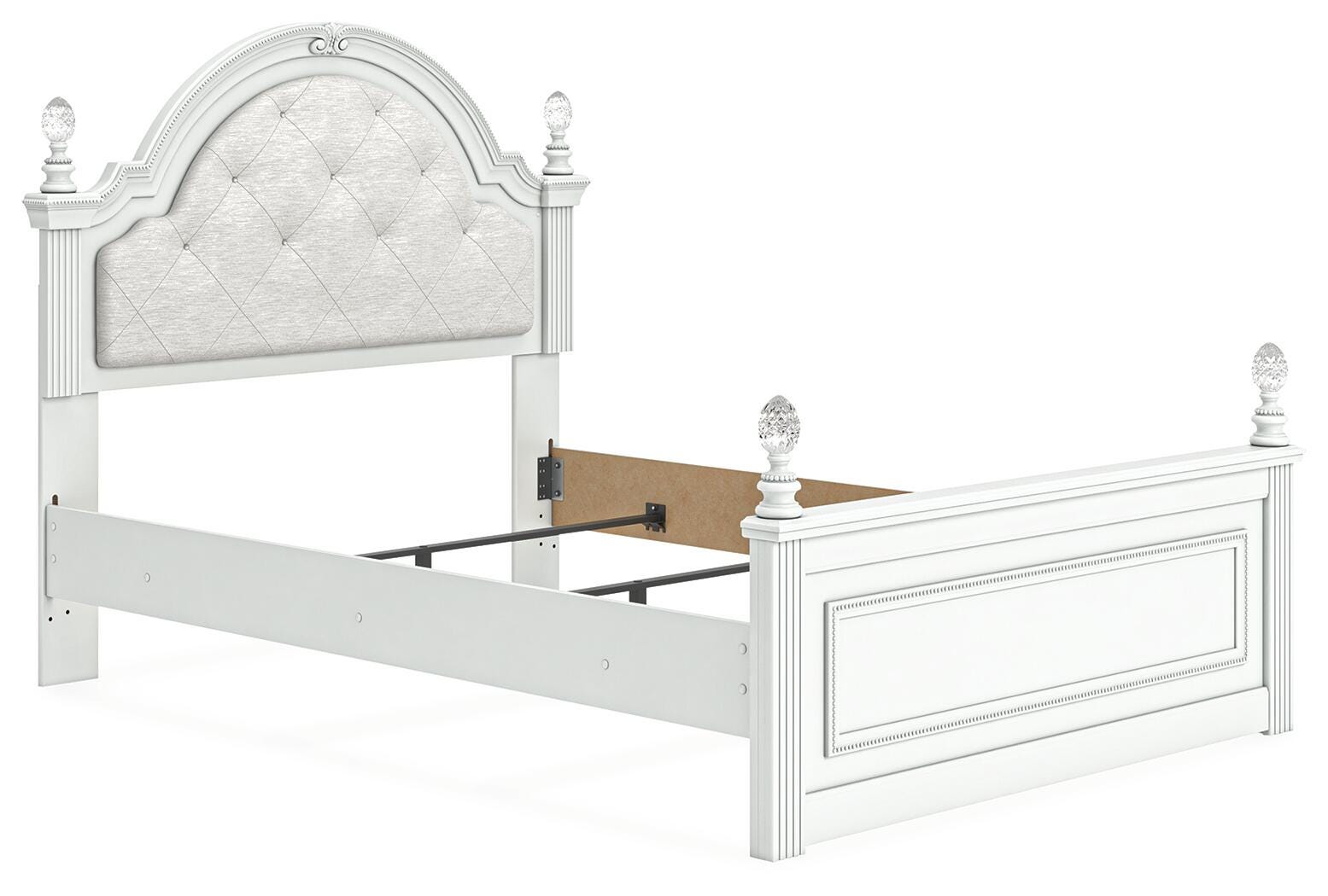 Kozlani Upholstered Panel Bed, Dresser and Mirror