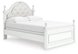 Kozlani Upholstered Panel Bed, Dresser and Mirror