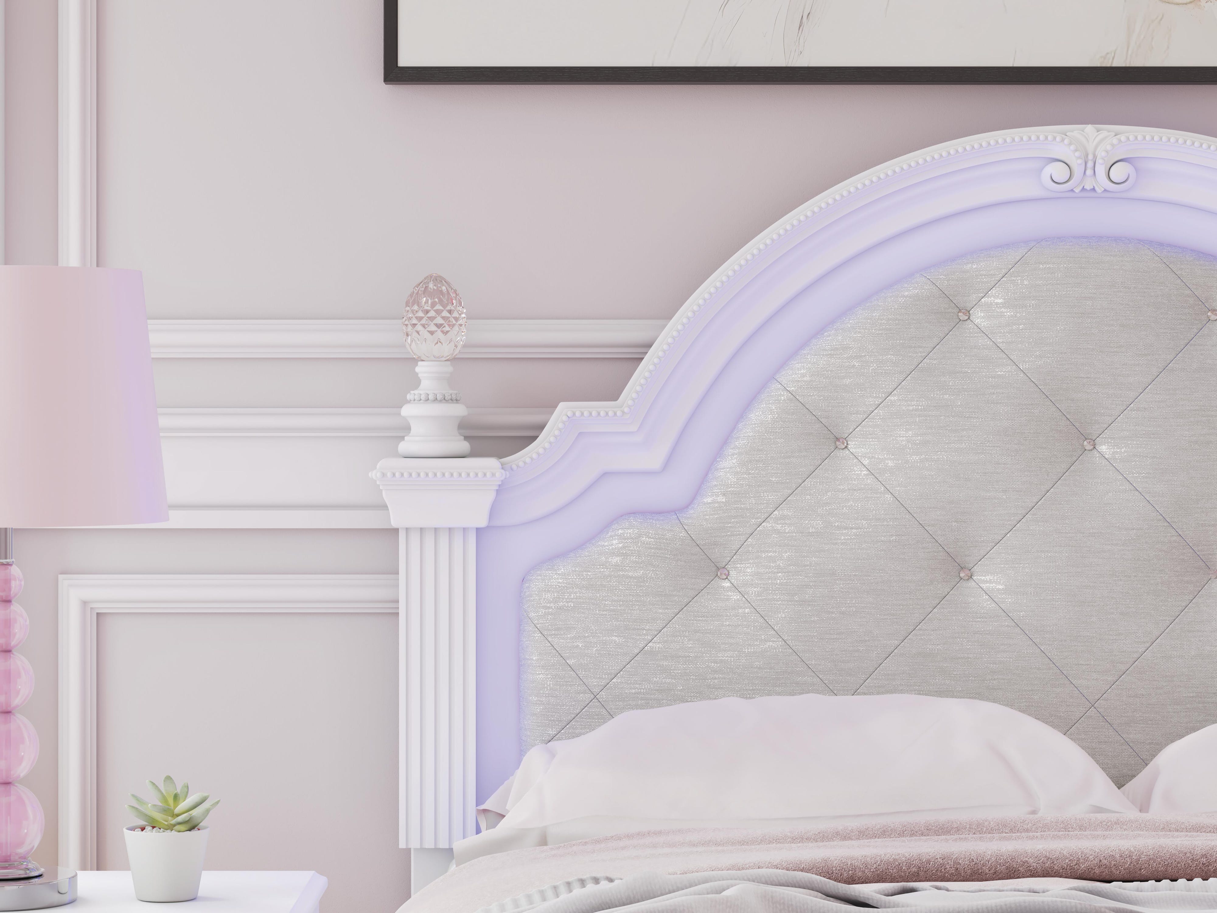 Kozlani Upholstered Panel Bed, Dresser and Chest