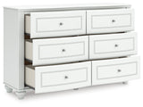 Kozlani Upholstered Panel Bed, Dresser and Nightstand