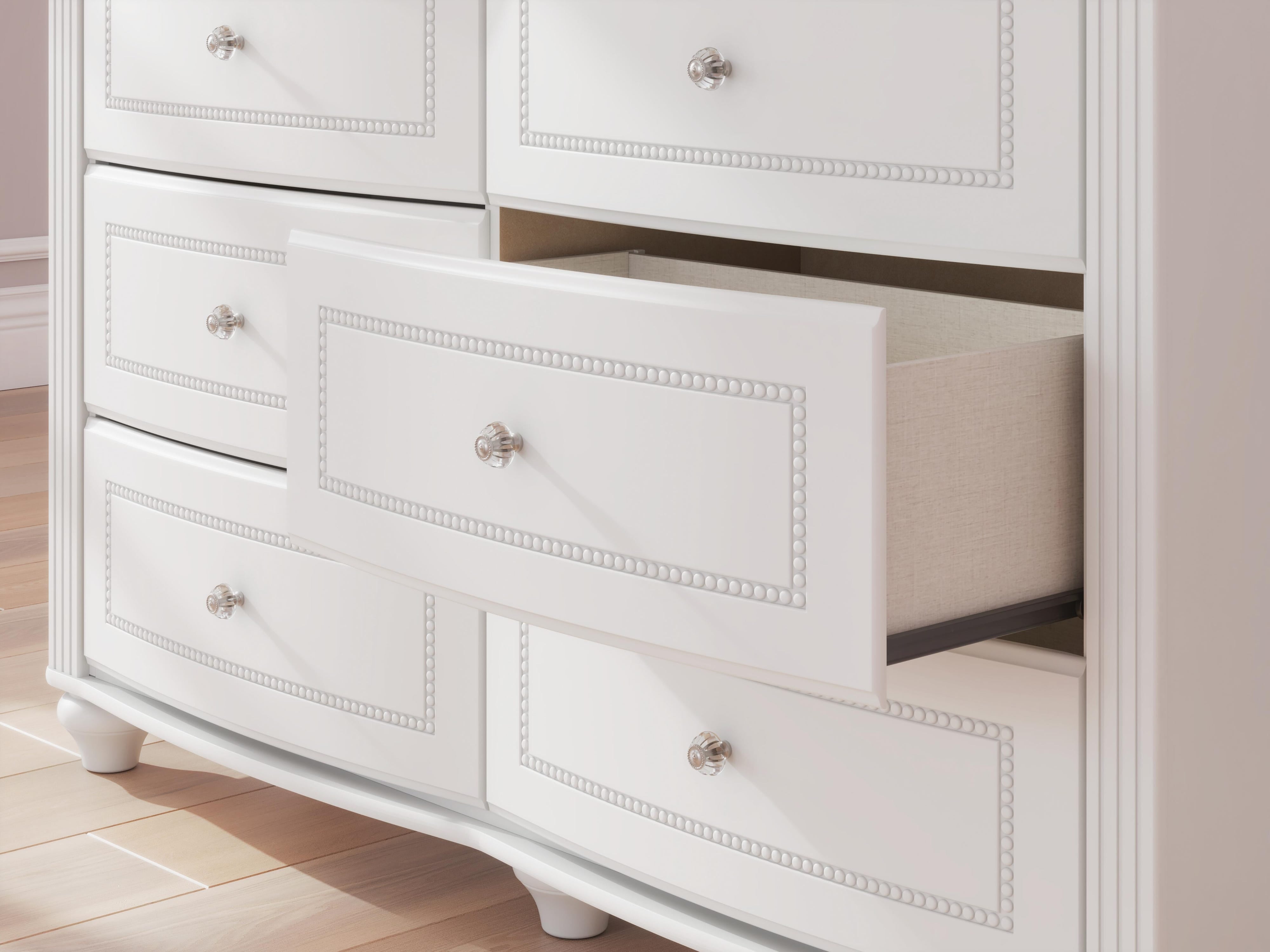 Kozlani Upholstered Panel Storage Bed and Dresser
