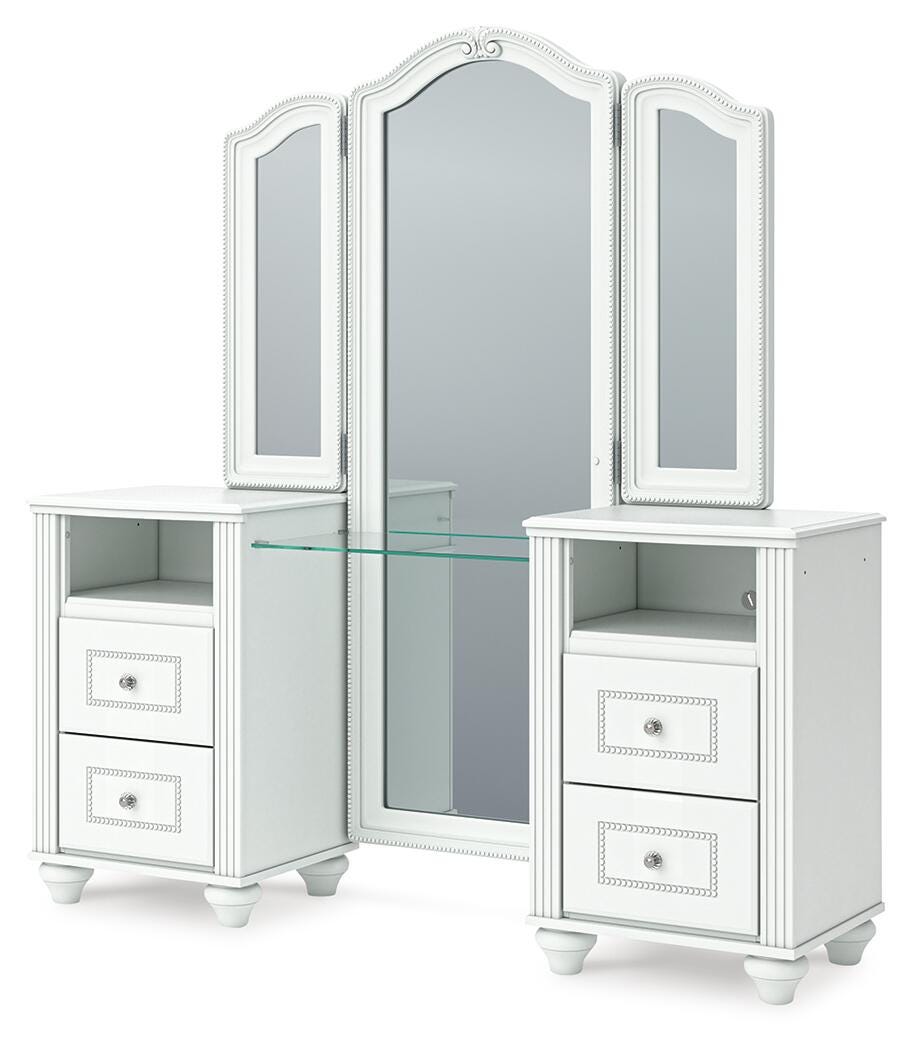 Kozlani Vanity, Mirror and Stool