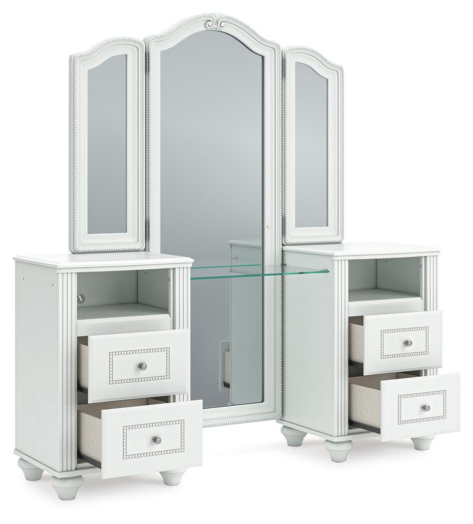 Kozlani Vanity, Mirror and Stool