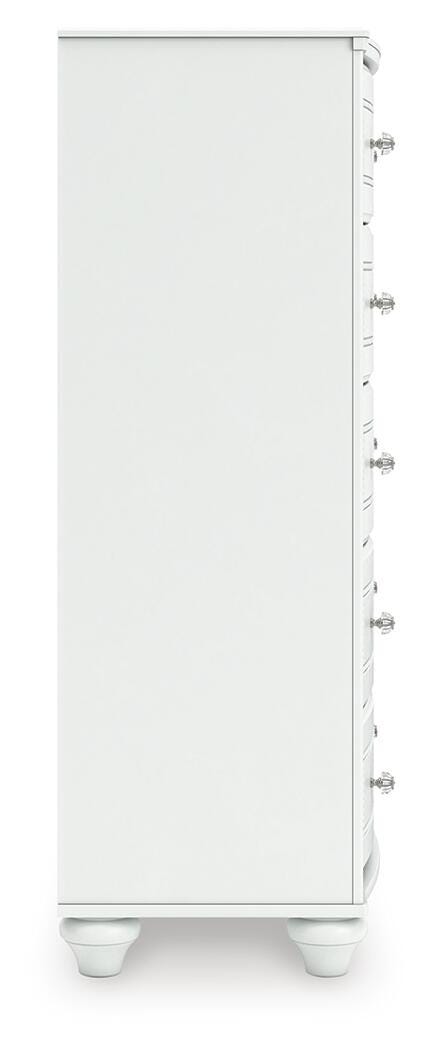 Kozlani Upholstered Panel Bed, Dresser and Chest
