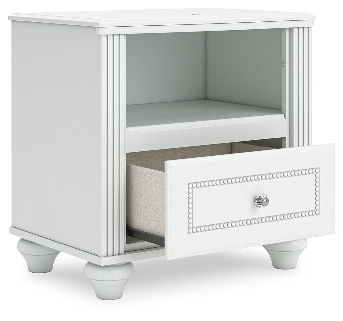 Kozlani Upholstered Panel Storage Bed, Dresser, Mirror and Nightstand