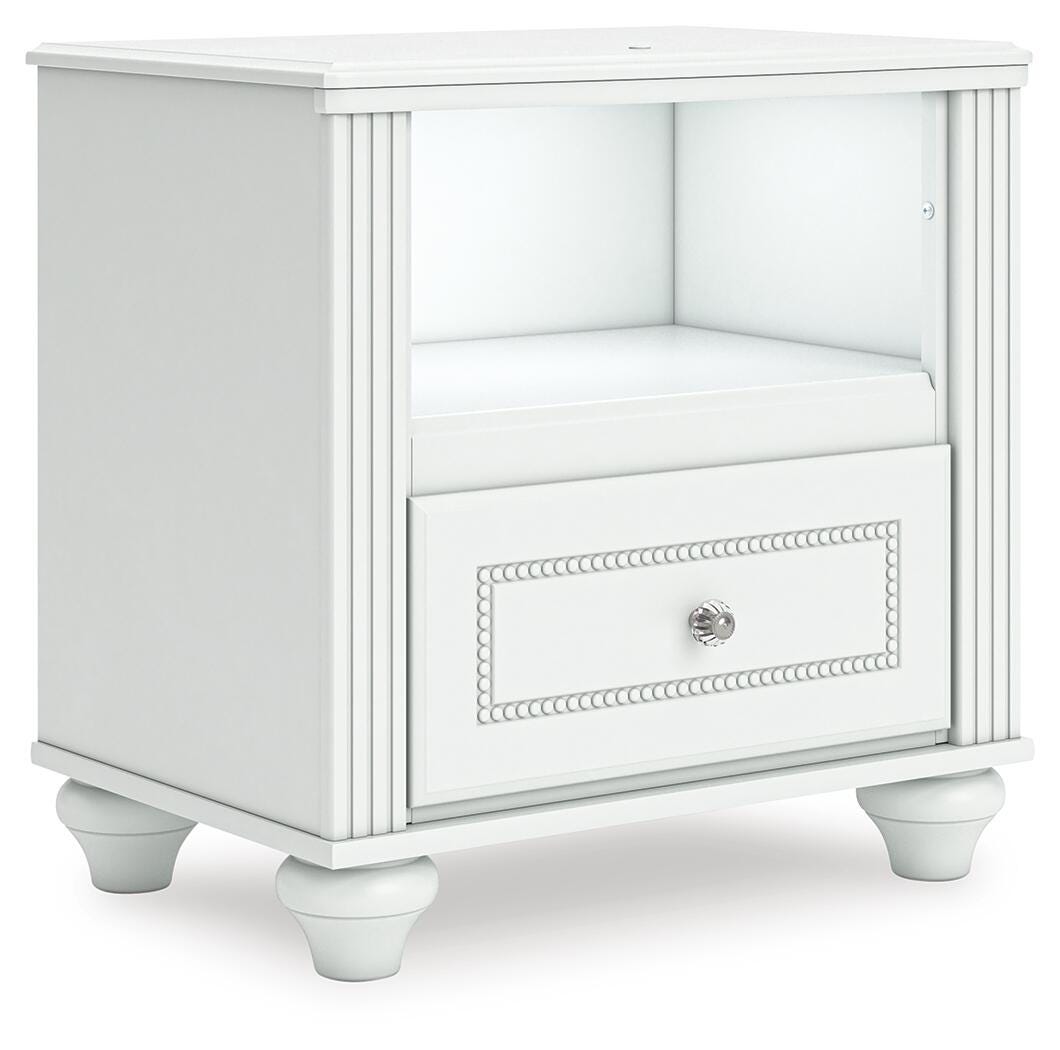 Kozlani Upholstered Panel Storage Bed, Dresser, Mirror and Nightstand
