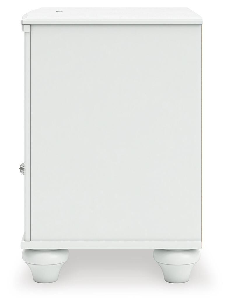 Kozlani Upholstered Panel Bed, Dresser, Mirror and Nightstand