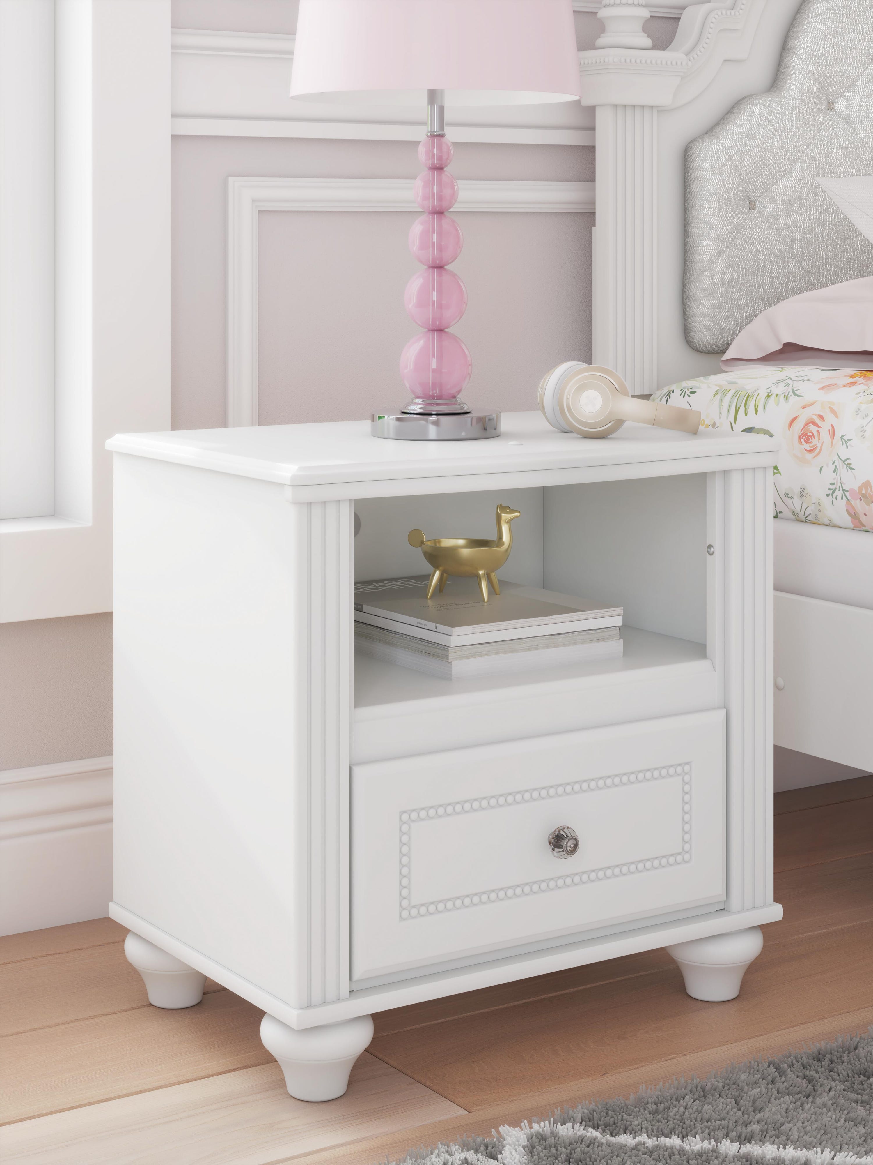 Kozlani Upholstered Panel Storage Bed, Dresser and Nightstand