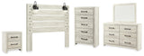 Averly Panel Headboard, Dresser, Mirror, Chest and Nightstand