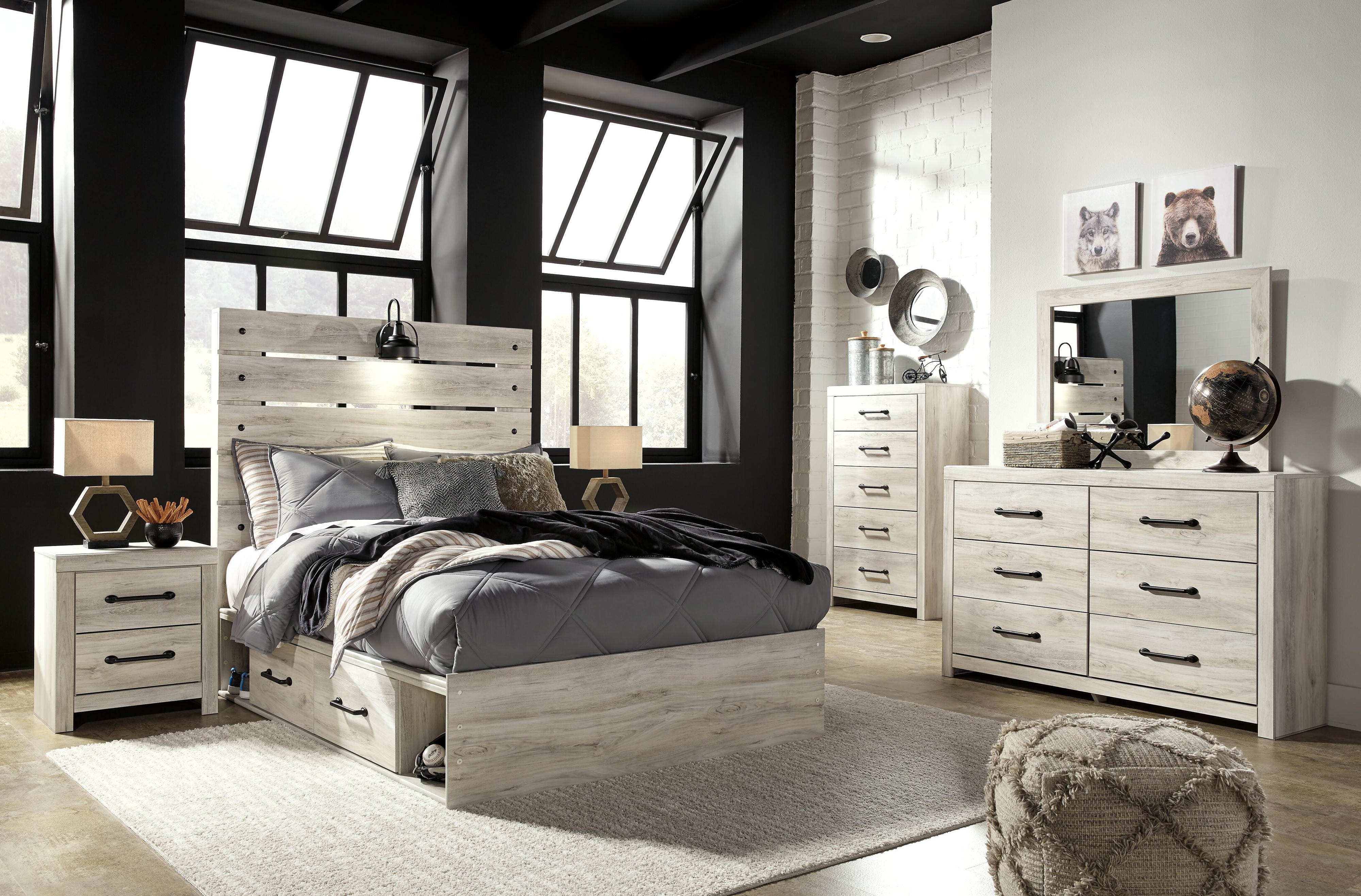 Cambeck Panel Storage Bed with Dresser and Nightstand