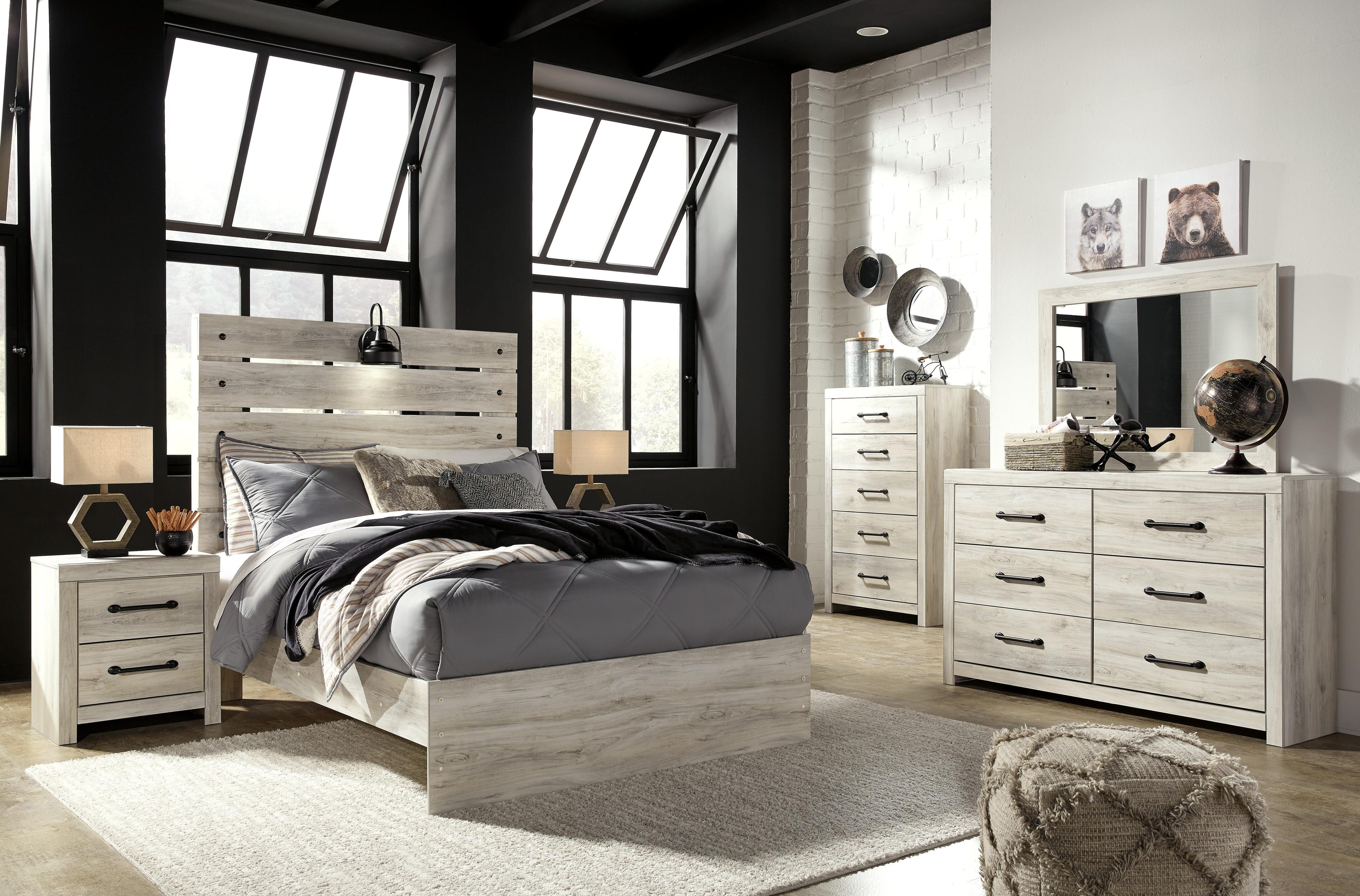 Cambeck Panel Bed, Chest and Nightstand