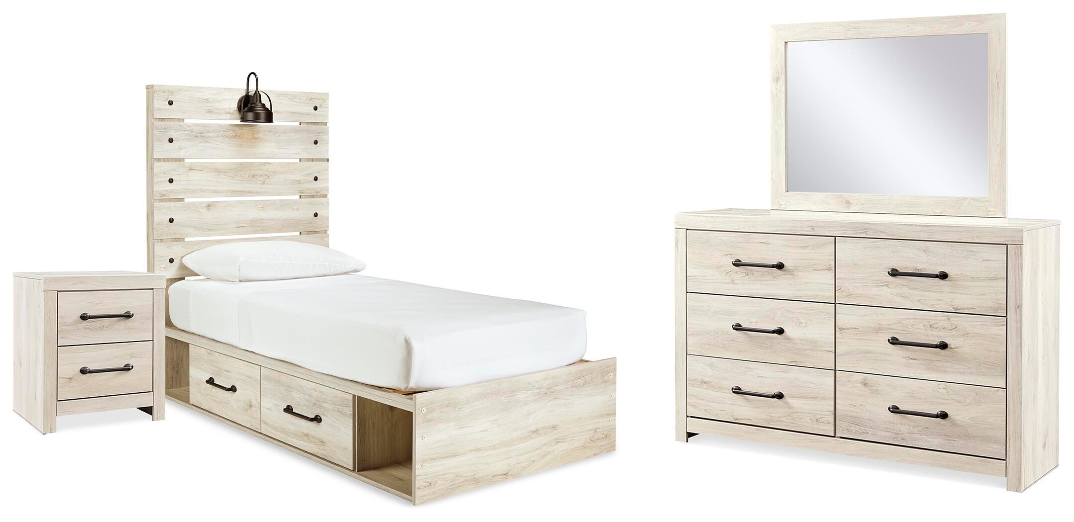 Cambeck Storage Bed, Dresser, Mirror and Nightstand