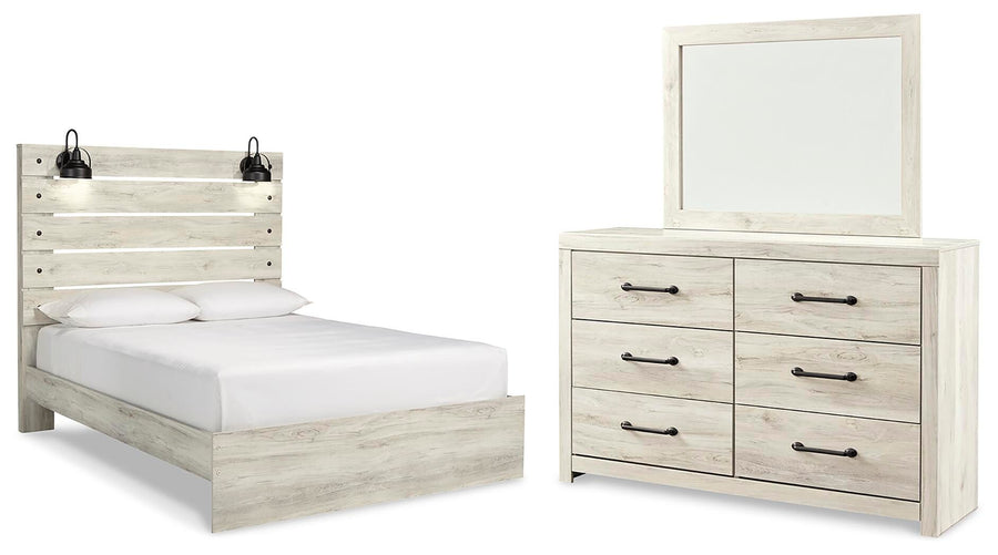 Averly Panel Bed, Dresser and Mirror