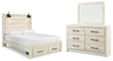 Cambeck Panel Storage Bed, Dresser and Mirror
