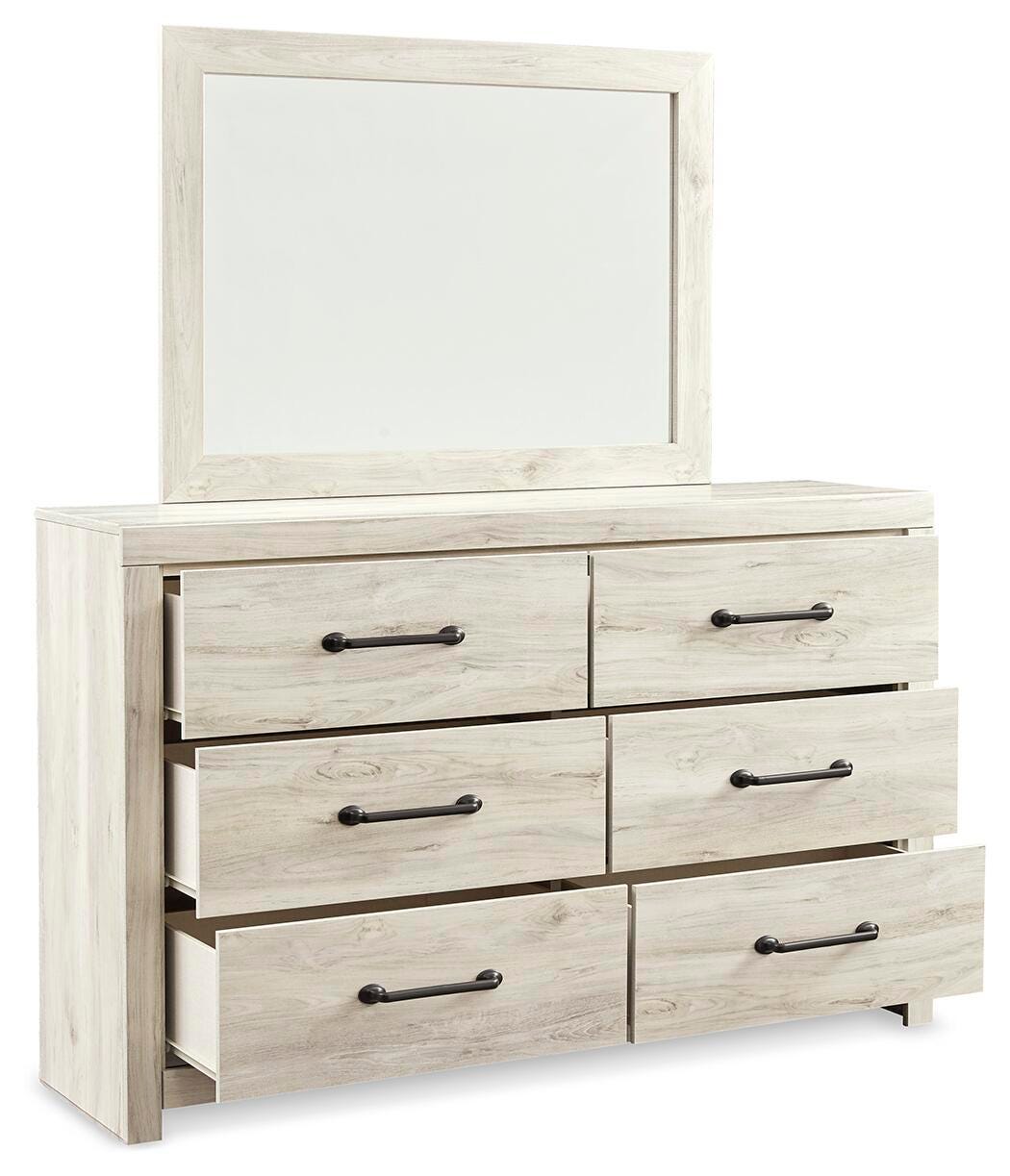 Cambeck Panel Bed with Storage, Dresser, Mirror and Chest