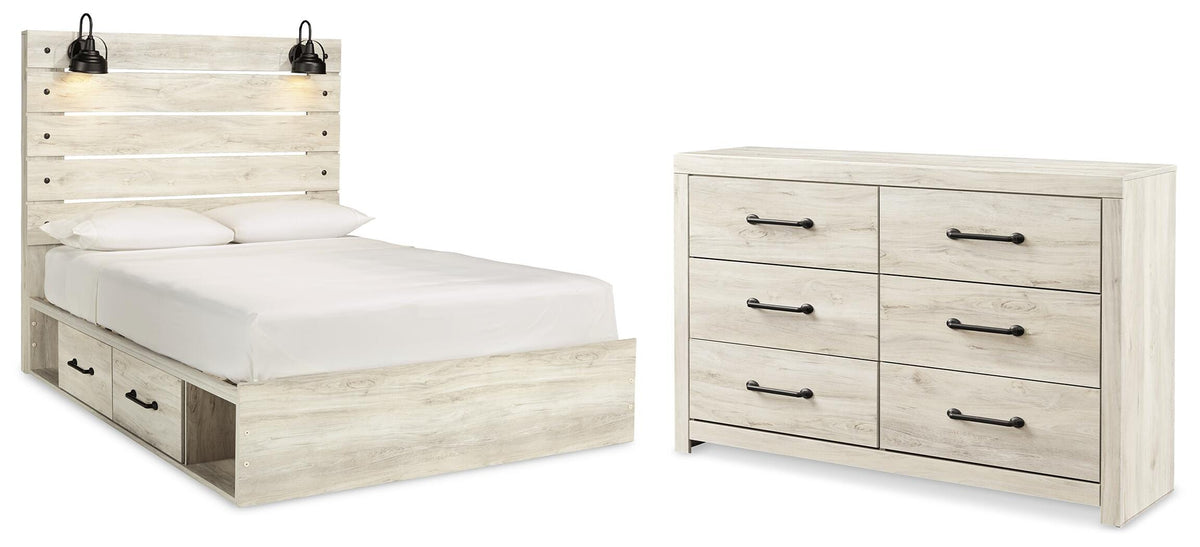 Cambeck Panel Bed with Storage and Dresser