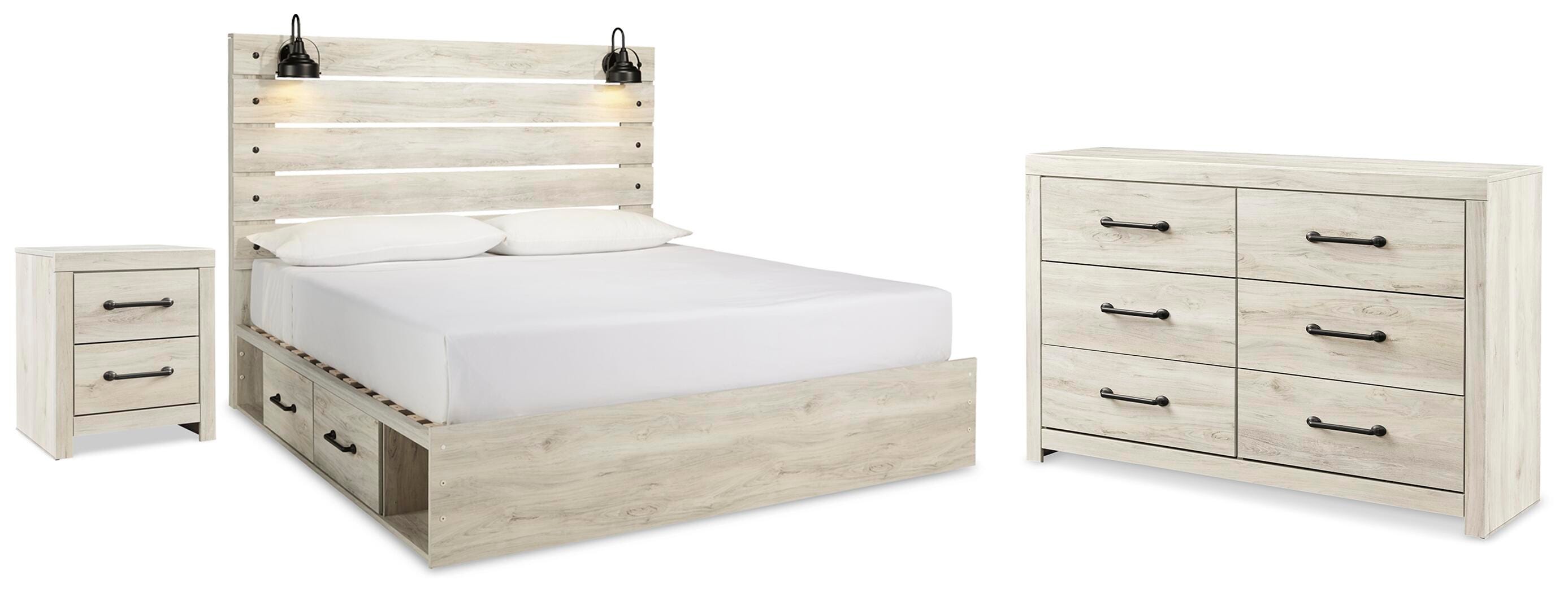 Cambeck Panel Storage Bed with Dresser and Nightstand