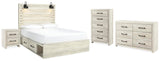 Cambeck Panel Bed with Storage, Dresser, Chest and Nightstand