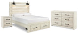 Cambeck Panel Storage Bed, Dresser and Nightstand