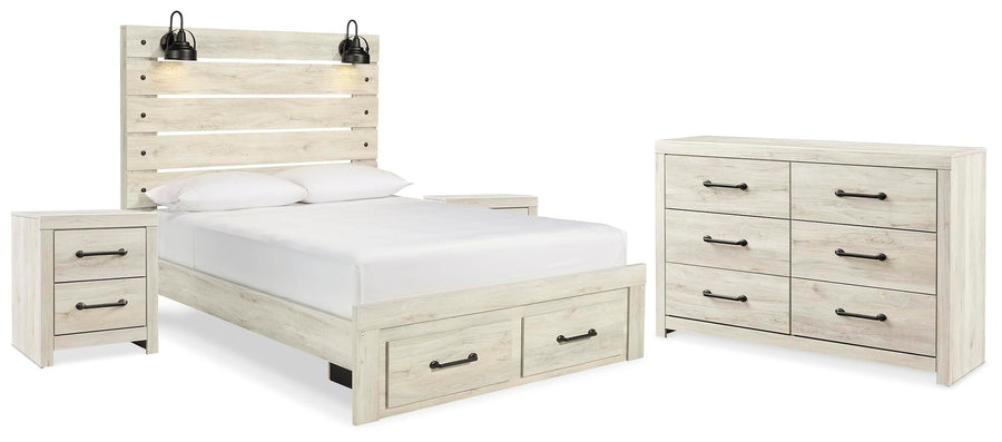 Cambeck Panel Storage Bed, Dresser and 2 Nightstands