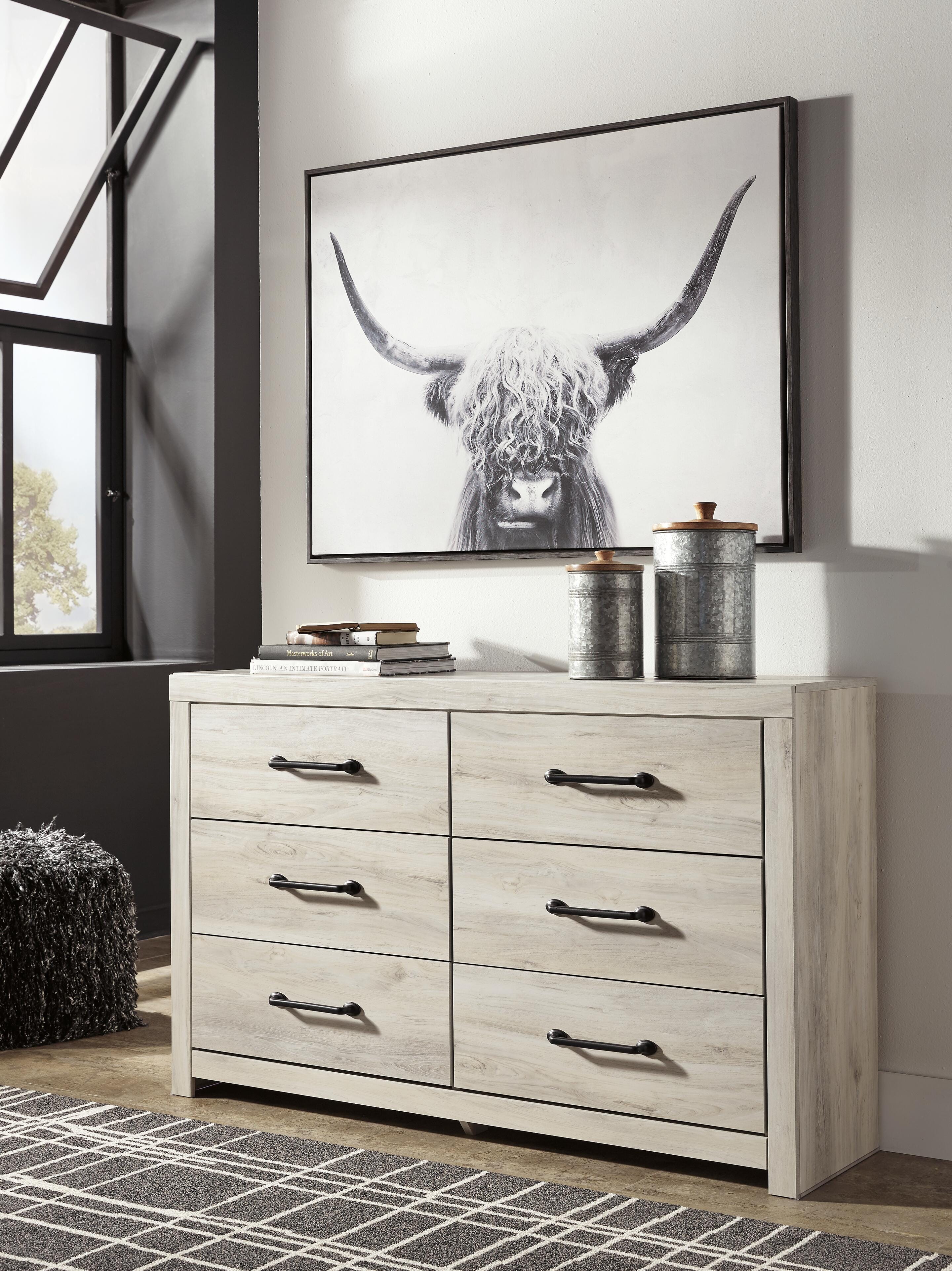 Cambeck Panel Bed with Storage, Dresser and Nightstand