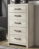 Cambeck Panel Headboard with Mirrored Dresser, Chest and 2 Nightstands