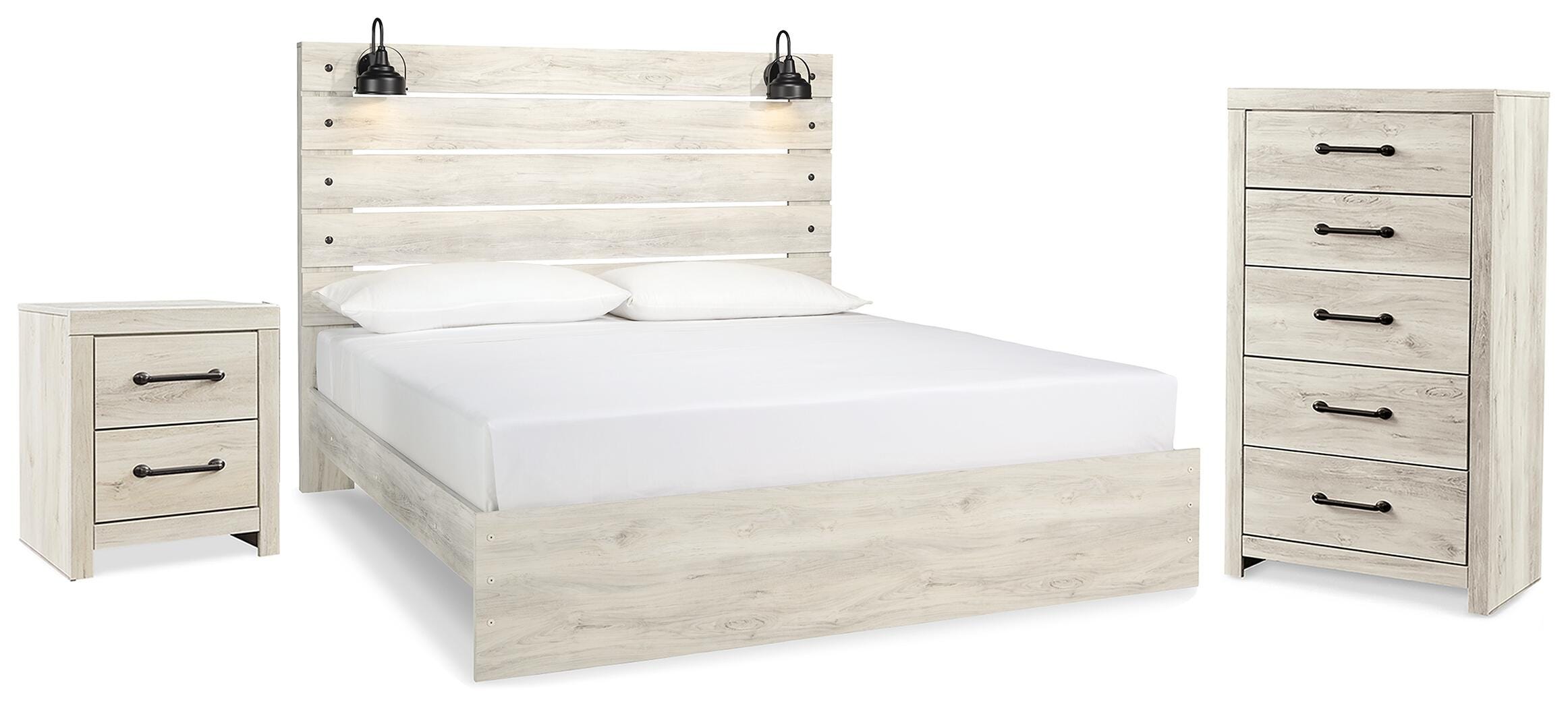 Cambeck Panel Bed, Chest and Nightstand