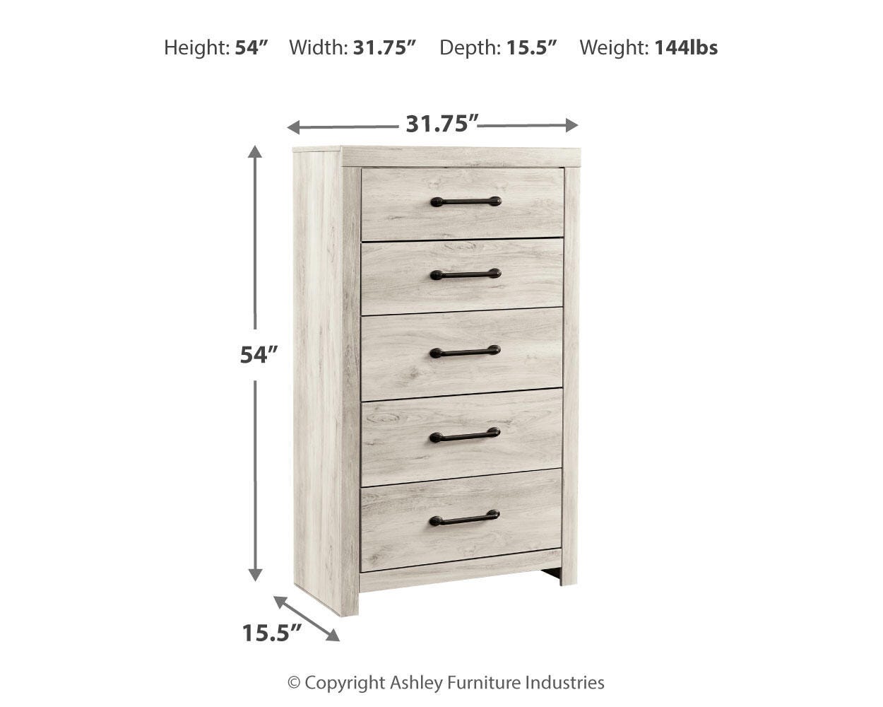 Cambeck Panel Headboard, Dresser, Mirror, Chest and 2 Nightstands