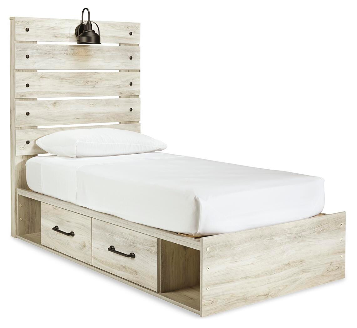 Cambeck Panel Bed with 2 Storage Drawers