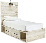 Cambeck Panel Bed with 4 Storage Drawers with Dresser