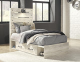 Cambeck Panel Bed with 4 Storage Drawers with Dresser