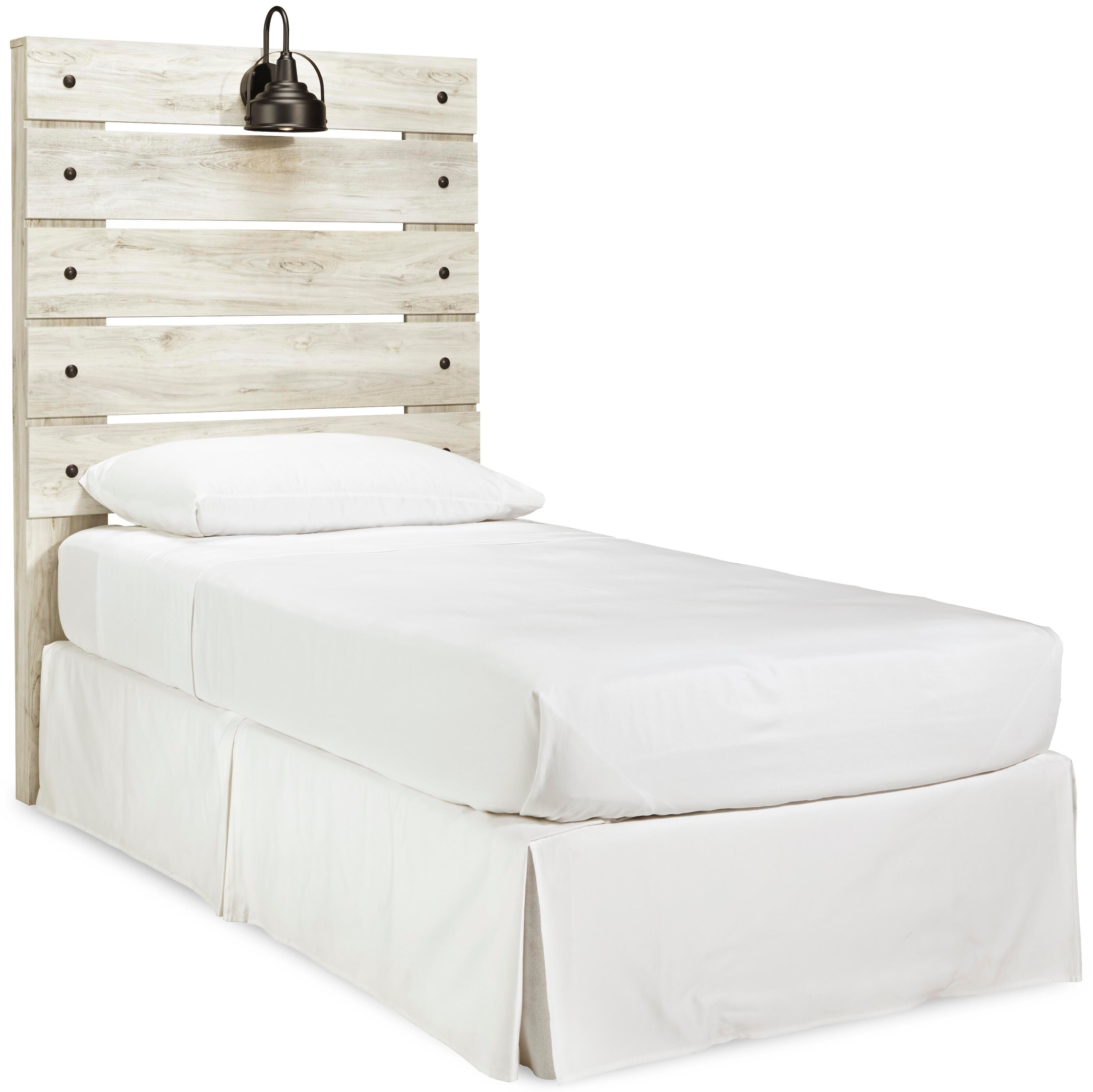 Cambeck Panel Headboard with Mirrored Dresser