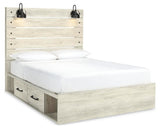 Cambeck Panel Storage Bed and 2 Nightstands